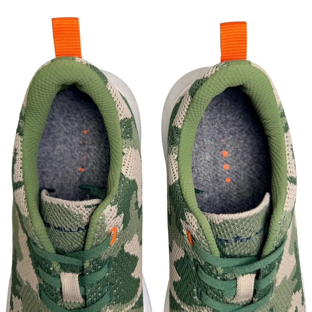 Peter Millar Hyperlight Glide Camo‎ Sneakers Men 9 Green Knit Upper Lightweight